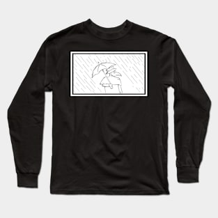 Plague Doctor in the Rain Long Sleeve T-Shirt